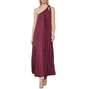 Brand New Gorgeous BCBGMAXAZRIA Women's Bow Shoulder Pleated Gorgette Gown